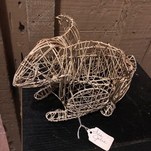 small white wire basket
